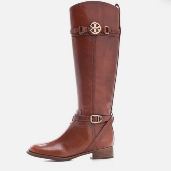 Tory Burch Shoes - TORY BURCH Calista Cognac Leather Riding Boot SZ 7
